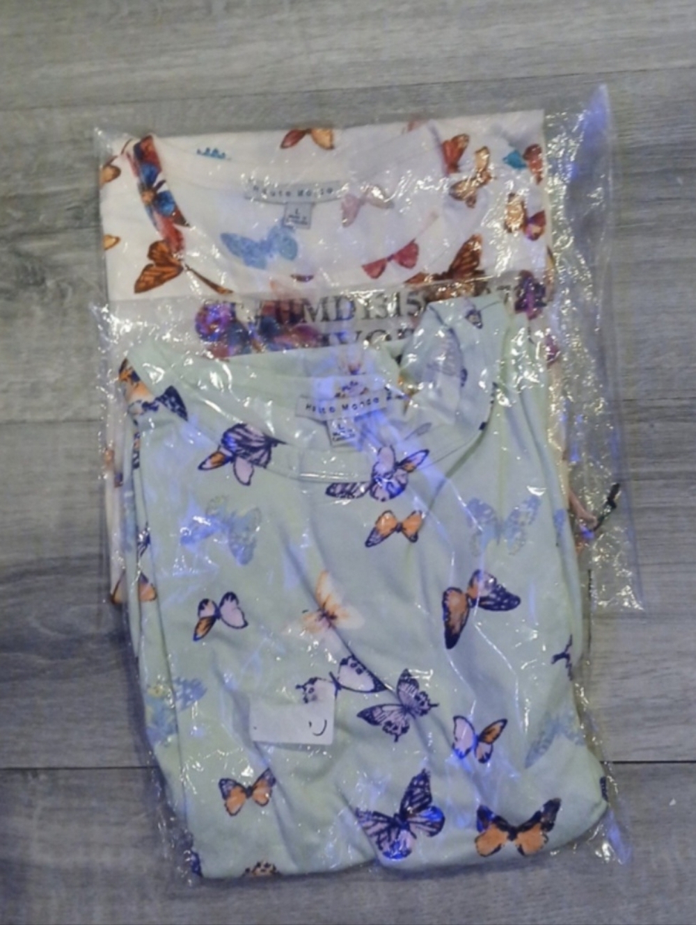 Haute Monde Ivory Butterfly Print Tee - Picture 2 of 3